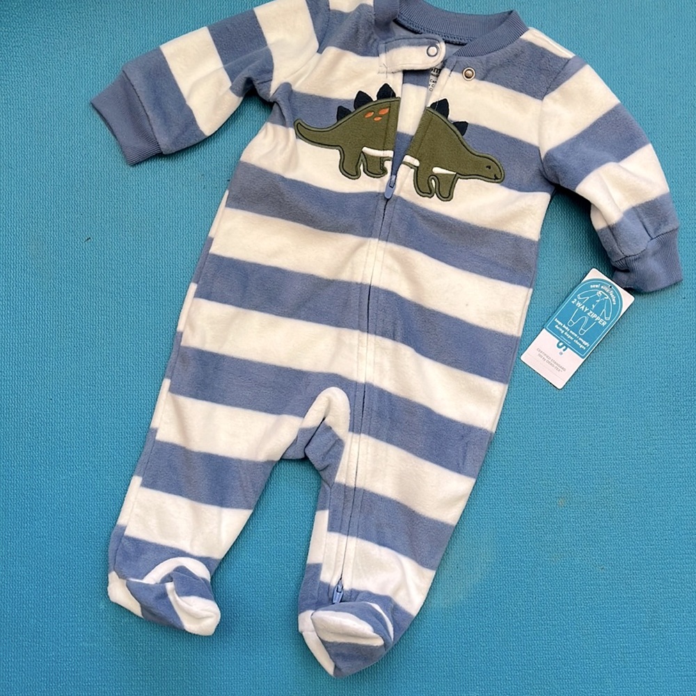 Carter’s fleece dinosaur pajamas, 3M